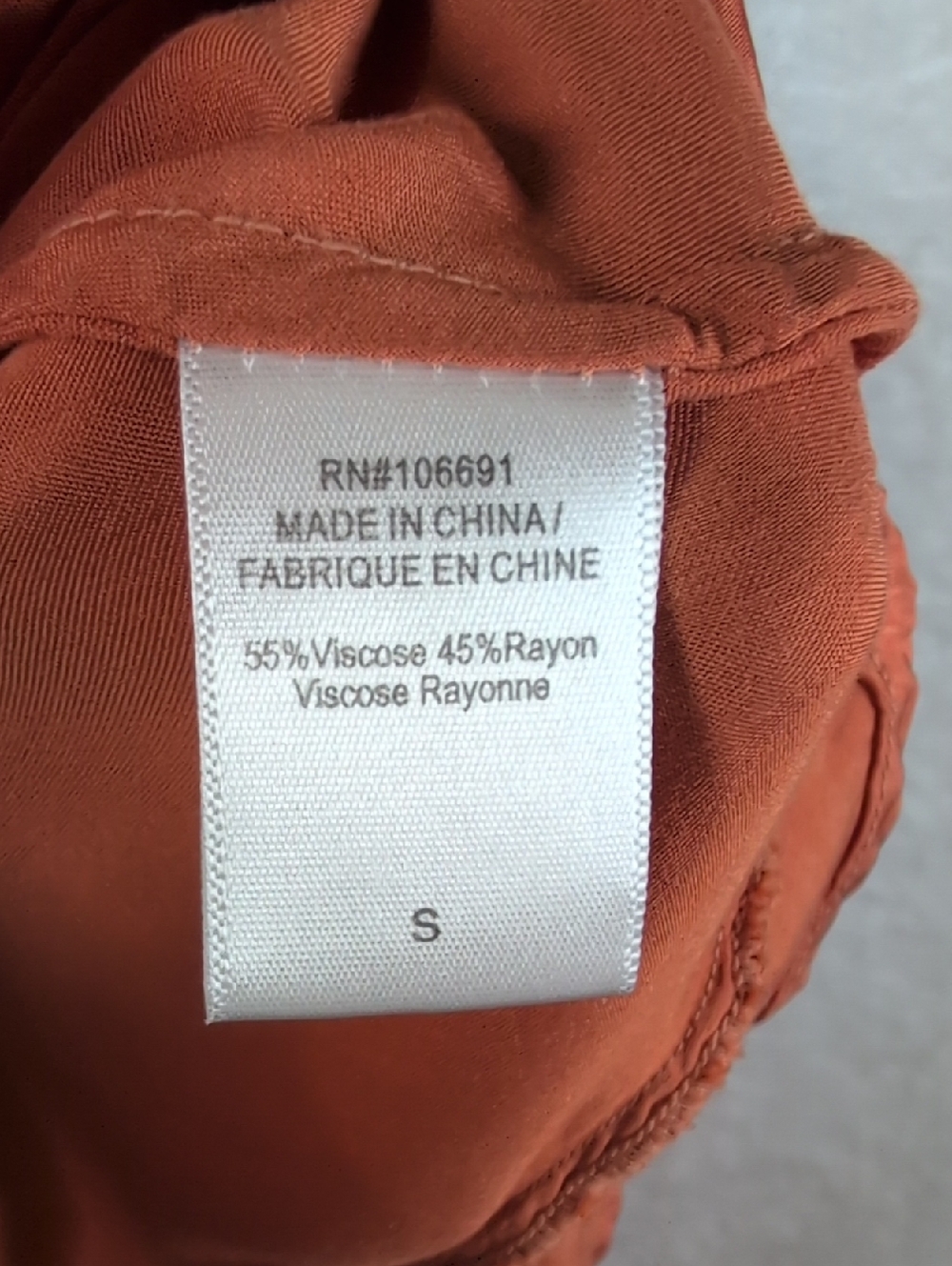 390- Young Fabulous And Broke Asymmetric Dress in‎ Burnt Orange Elastic Waist B. - Picture 4 of 6